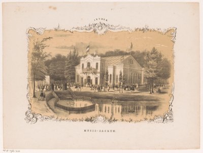 Widok na salę koncertową w Arnhem Musis sacrum (tytuł na obiekcie) Arnhem (tytuł serii na obiekcie) autorstwa Hendrik Wilhelmus Last (attributed to)