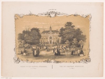 Widok na zamek Overbeek Widok zamku Overbeek (w Velp) (tytuł na obiekcie) Arnhem (tytuł serii na obiekcie) autorstwa Hendrik Wilhelmus Last
