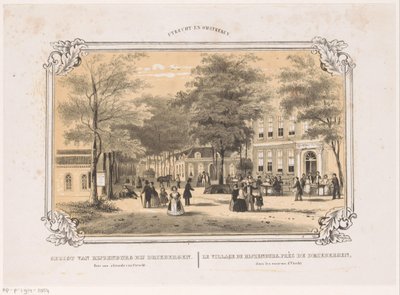Widok na Rijzenburg Gezigt van Rijzenburg koło Driebergen trzy godziny drogi od Utrechtu (tytuł na obiekcie) Utrecht i okolice (tytuł serii na obiekcie) autorstwa Hendrik Wilhelmus Last
