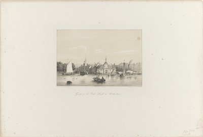 Widok Oude Hoofd w Rotterdamie, 1854 Widok Oude Hoofd w Rotterdamie (tytuł na obiekcie) Towarzystwo Promocji Toonkunst, jego Festiwal Muzyczny i miasto Rotterdam. pamięć roku 1854 (tytuł serii na obiekcie) autorstwa Hendrik Wilhelmus Last
