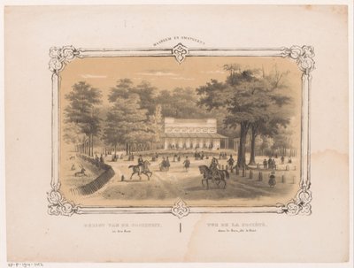 Społeczeństwo w Haarlemmerhout w Haarlemie Widok społeczeństwa w den Hout (tytuł na obiekcie) Haarlem i okolice (tytuł serii na obiekcie) autorstwa Hendrik Wilhelmus Last