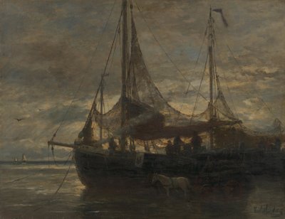 Niderlandzki: Evening Evening autorstwa Hendrik Willem Mesdag
