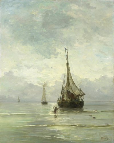 spokojne morze autorstwa Hendrik Willem Mesdag