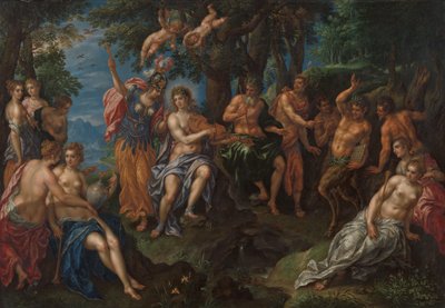 Rywalizacja między Apollo i Pan autorstwa Hendrik de Clerck