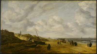 Widok Scheveningen Sands, ok. 1630 (przed konserwacją; patrz także 1112739) autorstwa Hendrik van Anthonissen