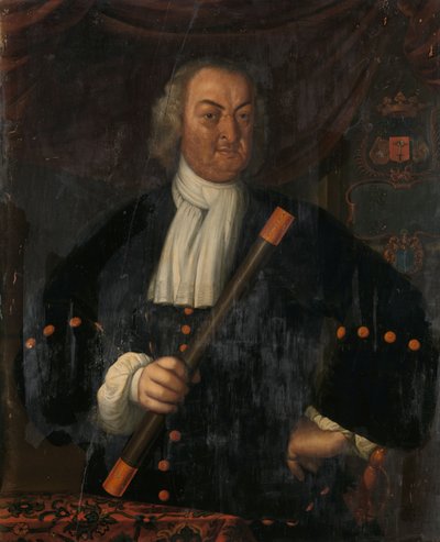 Hendrik Swaardecroon (1718-1725) Portret Hendrika Swaardecroona (Hendrick Zwaardecroon), Generalnego Gubernatora Holenderskich Indii Wschodnich autorstwa Hendrik van den Bosch