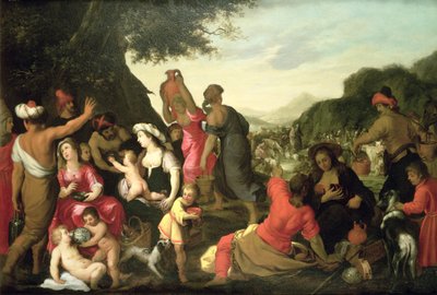 Izraelici na pustyni autorstwa Hendrik van the Elder Balen