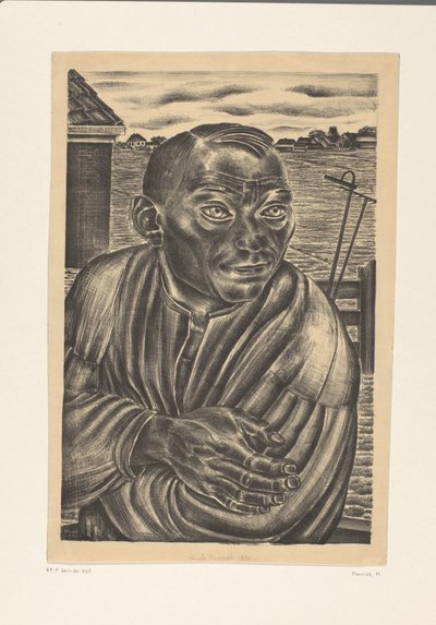Portret rolnika autorstwa Henk Henriët (signed by artist)