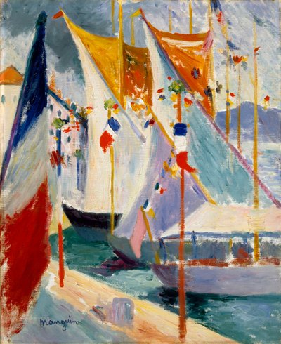 Port w Saint-Tropez autorstwa Henri Charles Manguin