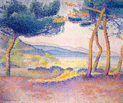 Sosny wzdłuż brzegu autorstwa Henri Edmond Cross