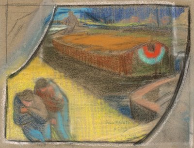 Studie für das Theaterprogramm für "Boubouroche" und "Valet de coeur (Pikbube)" autorstwa Henri-Gabriel Ibels