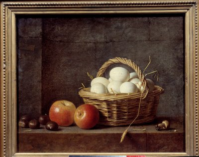 Kosz na jajka. Obraz Rolanda Delaporte (1724 - 1793) autorstwa Henri Horace Roland Delaporte