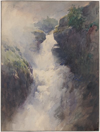 Wodospad w górach autorstwa Henri-Joseph Harpignies
