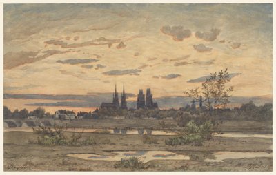 Widok Moulins autorstwa Henri-Joseph Harpignies