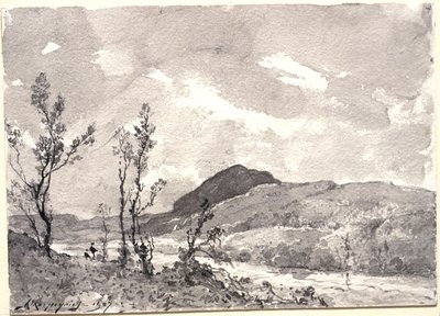 Wzdłuż brzegu rzeki autorstwa Henri-Joseph Harpignies