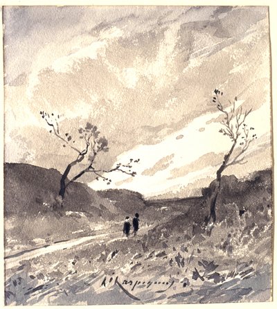 Krajobraz w Landes autorstwa Henri-Joseph Harpignies