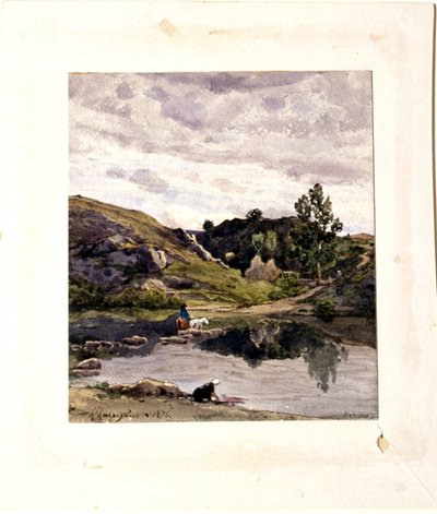 Krajobraz rzeczny autorstwa Henri-Joseph Harpignies