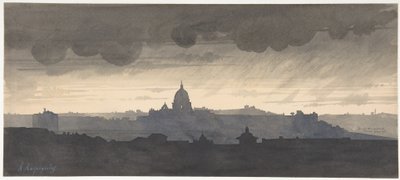 Bazylika św. Piotra widziana z Pincio, Rzym autorstwa Henri-Joseph Harpignies