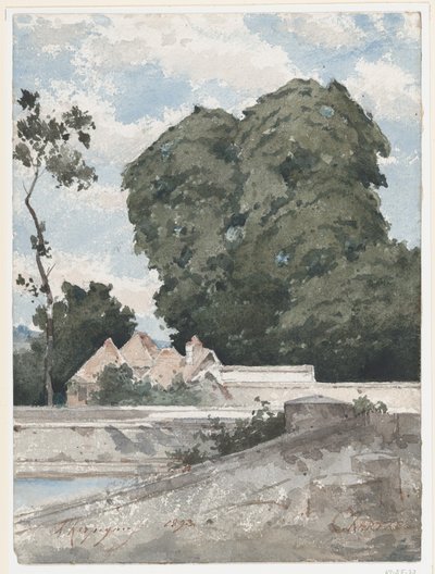 Widok z murów obronnych w Chartres autorstwa Henri-Joseph Harpignies