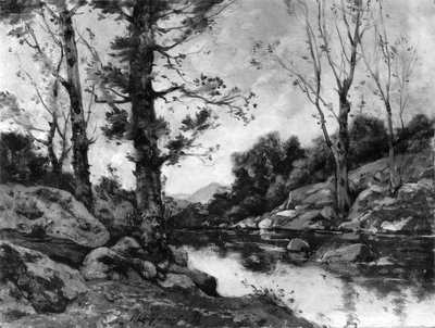 Widok w pobliżu Hérisson autorstwa Henri-Joseph Harpignies
