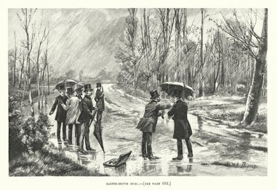 Pojedynek w Saint-Beuve (rycina) autorstwa Henri-Louis Dupray