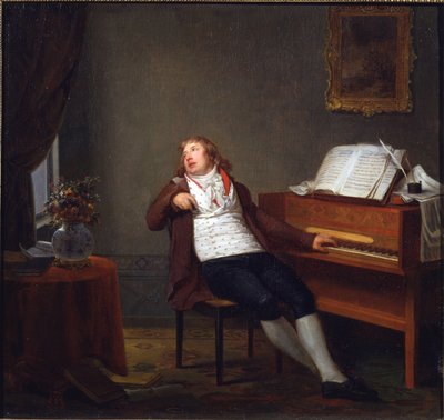 Portret pianisty i kompozytora Johanna Ladislausa Dusseka (1760-1812) autorstwa Danloux, Henri-Pierre (1753-1809). olej na płótnie autorstwa Henri-Pierre Danloux
