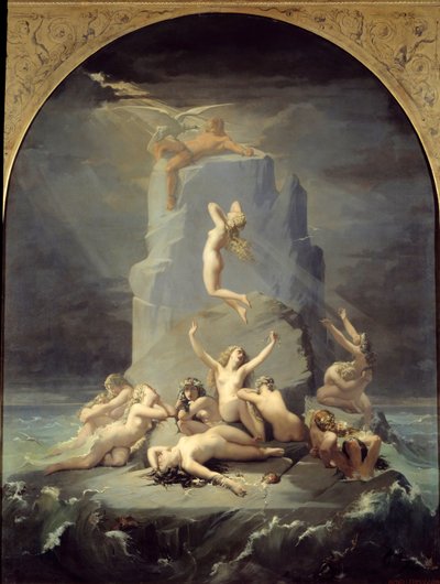 Spustoszenie oceanidów u podnóża skały lub Prometeusza to łańcuch Obraz Henri Lehmanna (Karl Ernest (Ernst) Rudolf Heinrich Salem dit) (1814-1882) 1850 Gap, Musee des Hautes Alpes autorstwa Henri Lehmann
