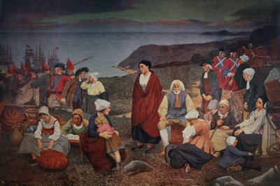 Wypędzenie Akadyjczyków w 1755 r. autorstwa Henri (after) Beau