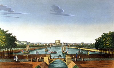 Paryż, dorzecze Villette autorstwa Henri (after) Courvoisier Voisin