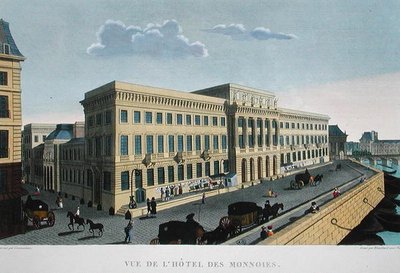 Hotel des Monnaies, ok.1815-20 (kolorowe grawerowanie) autorstwa Henri (after) Courvoisier Voisin