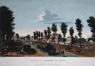 Barriere du Maine, ok.1815-20 (kolor grawerowany) autorstwa Henri (after) Courvoisier Voisin