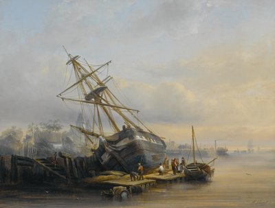 Dokonywanie napraw w stoczni

Tytuł(y) alternatywny(e):  

Postacie przy pracy w porcie autorstwa Henri Adolphe Schaep