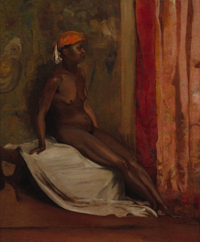 Siedząca afrykańska kobieta autorstwa Henri Alexandre Georges Regnault