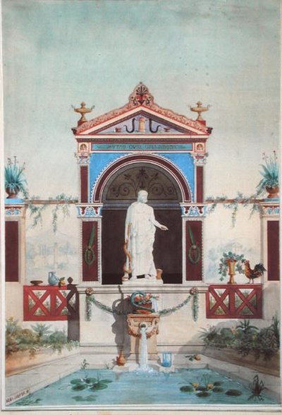 Projekt fontanny do Eskulapa autorstwa Henri Antoine Revoil