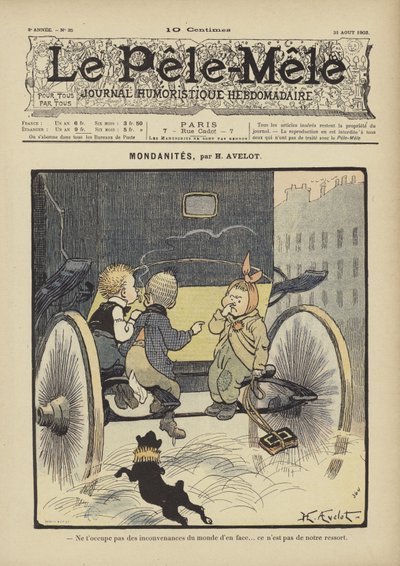 Mondanici. Ilustracja do Le Pele-Mele, 1902 autorstwa Henri Avelot