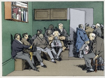 Dzień rozprawy - w „”Moralność administracyjna”” Henri Monnier autorstwa Henri Bonaventure Monnier