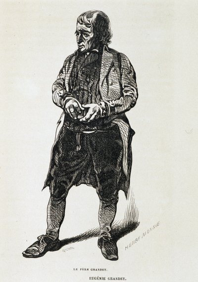 Ojciec Grandet - w „Eugénie Grandet” Balzaca, il. Henri Monnier, wydanie oryginalne z 1843 r. autorstwa Henri Bonaventure Monnier
