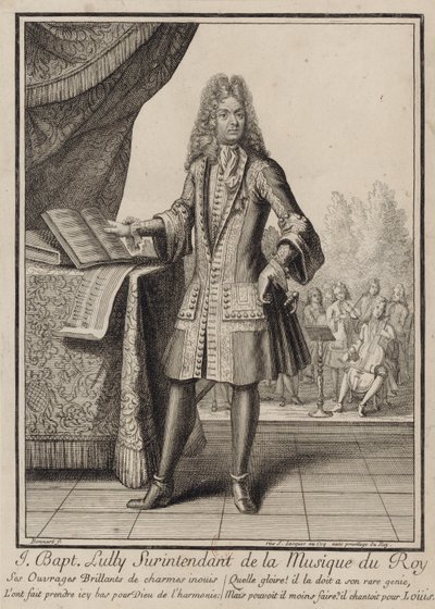 Jean-Baptiste Lully autorstwa Henri Bonnart