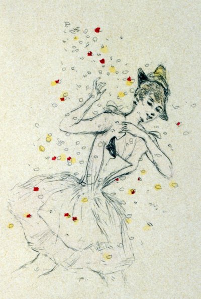 Kobieta z konfetti autorstwa Henri Boutet