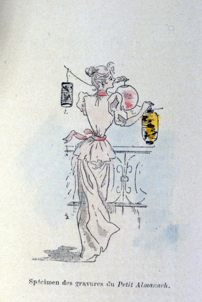 Kobieta z papierowymi lampionami autorstwa Henri Boutet
