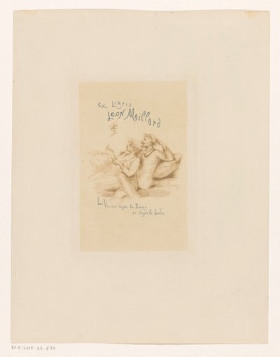 Ekslibris van Leona Maillarda Ekslibris Leon Maillard (tytuł na obiekcie) autorstwa Henri Boutet