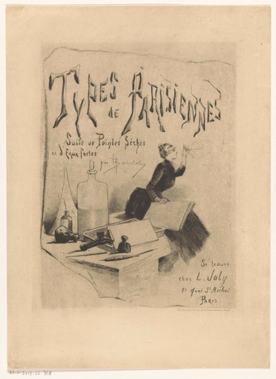 Materiały i przyrządy grafika Types de Parisiennes (tytuł serii na obiekcie) autorstwa Henri Boutet