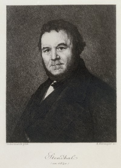 Portret Marie-Henri Beyle, zred. Stendhal 1783-1842 w ​​1840 r. autorstwa Henri Bérengier
