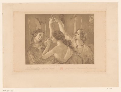 Trzy Gracje Primavery autorstwa Henri Charles Guérard (signed by artist)