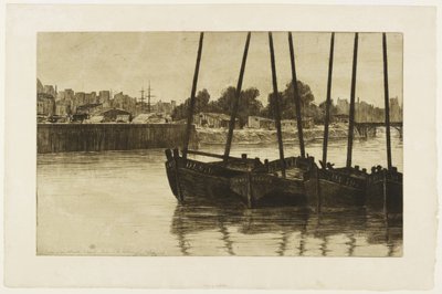 Łodzie w Radoub, Dieppe autorstwa Henri Charles Guérard
