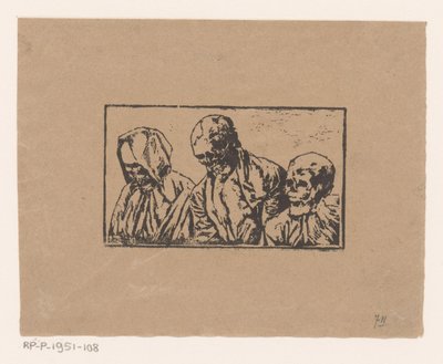 Trzech zabitych autorstwa Henri Charles Guérard
