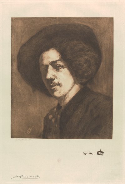 Portret Whistlera autorstwa Henri Charles Guérard