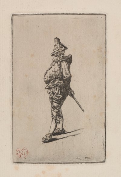 Punchinello, według Meissoniera, 1876. autorstwa Henri Charles Guérard