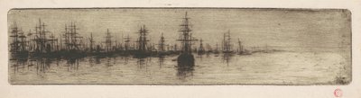 Wysokie statki w porcie autorstwa Henri Charles Guérard