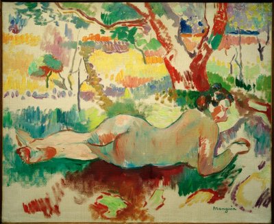 Studium odwrotne, Akt pod drzewami, Villa Demière autorstwa Henri Charles Manguin